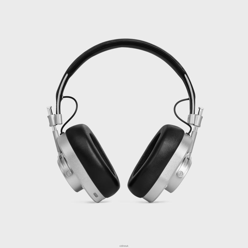 Headphones in Smooth Calfskin & Lambskin With Engraved Black CELINE NB84T1665 Accessories Men