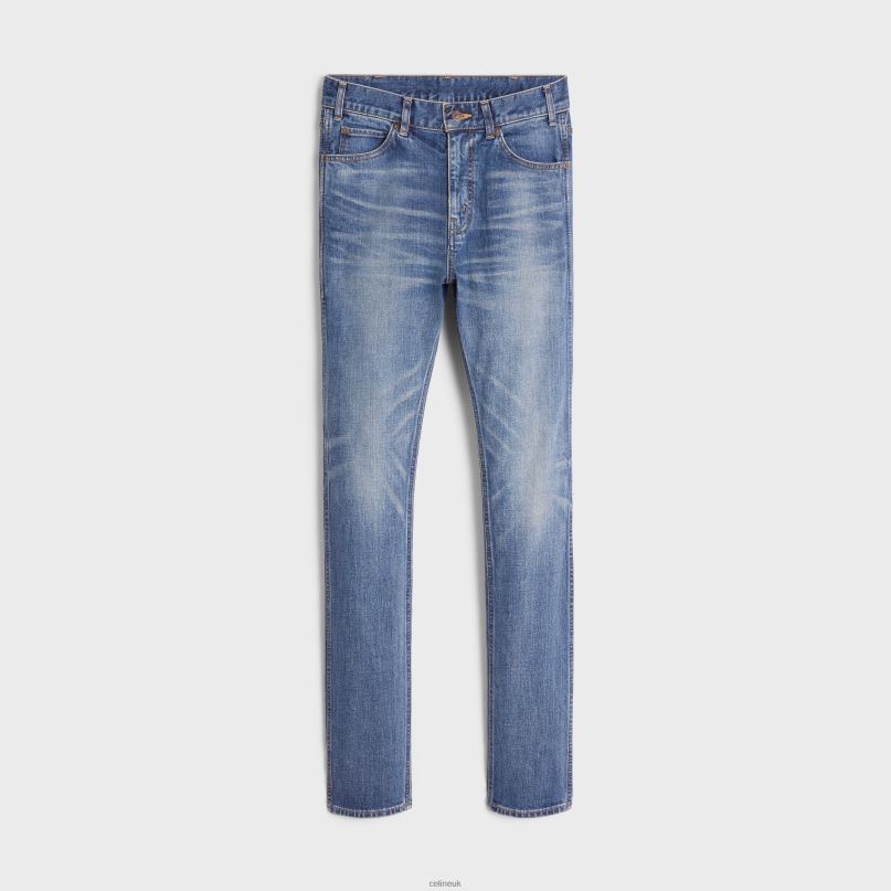 Skinny Jeans in Denim Vintage Union Wash CELINE NB84T2005 Apparel Men