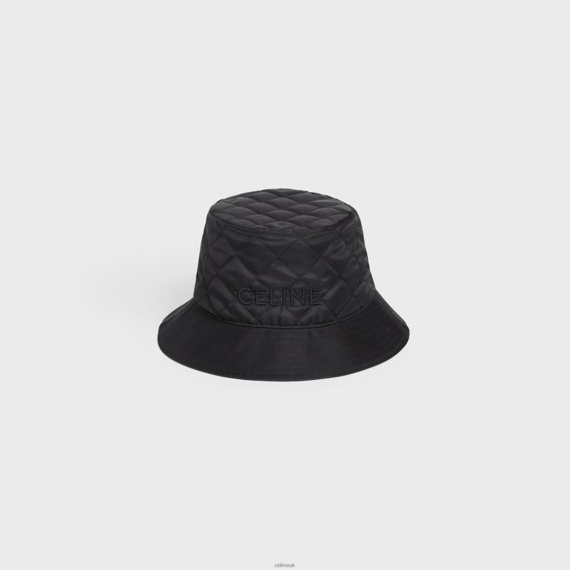 Bucket Hat in Lightweight Nylon Black CELINE NB84T2248 Accessories Men