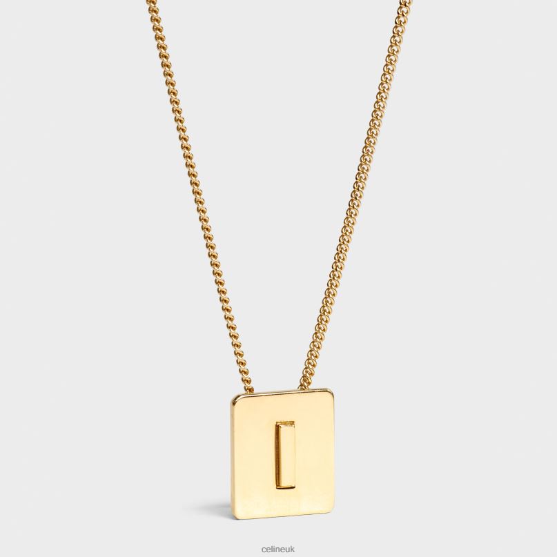 Alphabet I Necklace in Brass With Finish Gold CELINE NB84T1332 Accessories Women