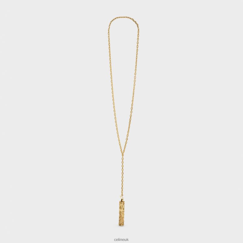 Cesar Project Compression Necklace in Vermeil Gold CELINE NB84T1361 Accessories Women