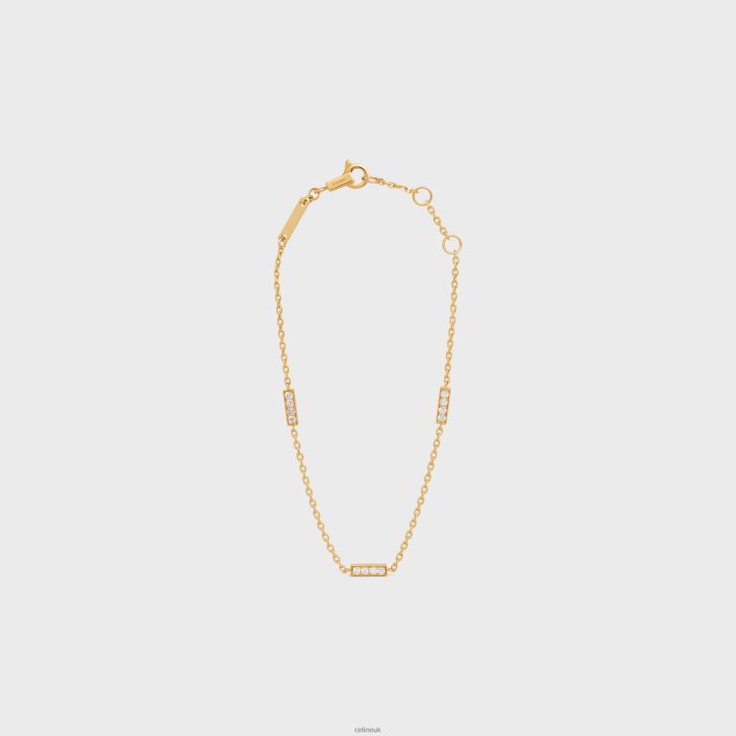 Triple Bracelet in Diamonds Yellow Gold & White CELINE NB84T1391 Accessories Women