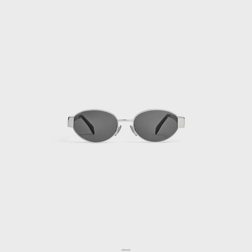 Triomphe Metal 01 Sunglasses in Metal Silver/Smoke CELINE NB84T1123 Accessories Women