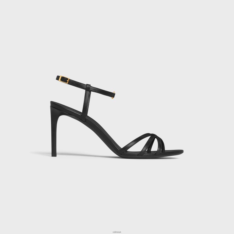 Soir Sandal in Lambskin Black CELINE NB84T1007 Footwear Women